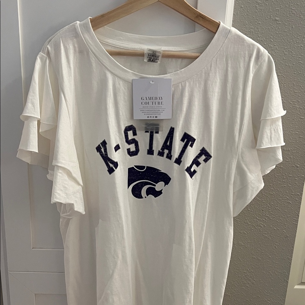 Gameday Couture White K-State Women's Top